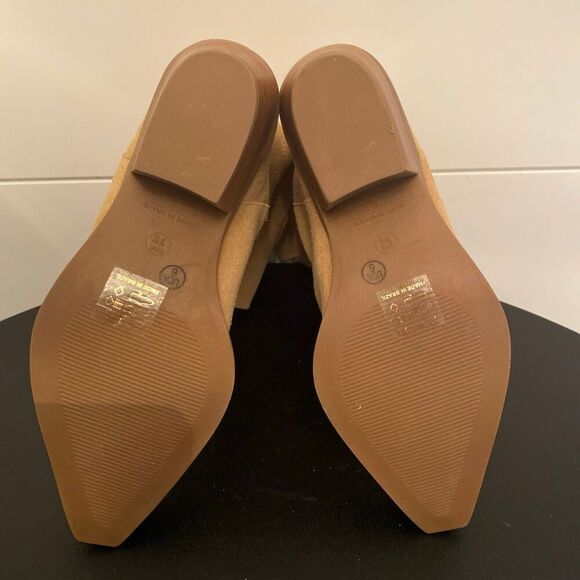 NWT Telluride Clothing Company Women Tan Suede Western Cowboy Boots Size 6 - Picture 7 of 9